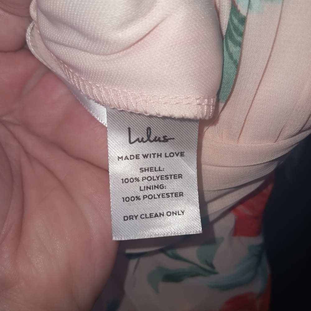 Lulu's Garden Meandering Floral Chiffon Sleeveless Maxi Dress Blush Size Small - Picture 14 of 14